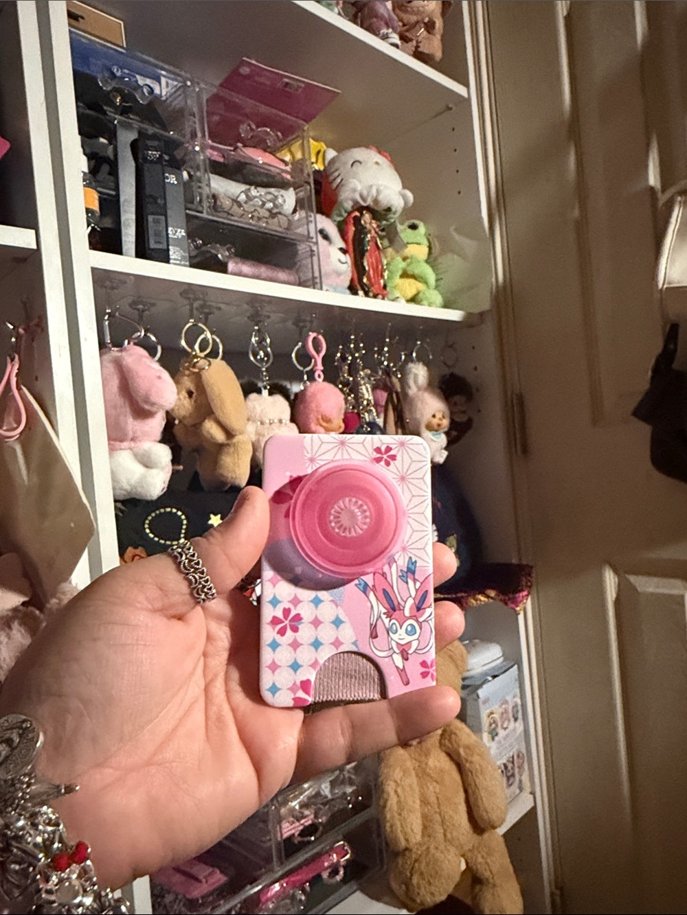 PopSocket Pink and White Floral PopSocket Phone Grip
